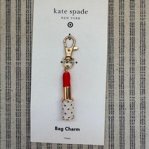Kate Spade Red and Gold Lipstick Bag Charm